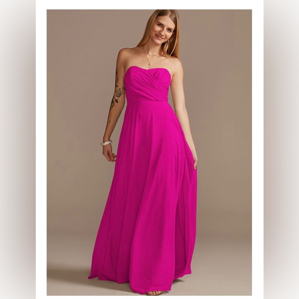 David’s Bridal Plus Size Strapless Bridesmaid Dress